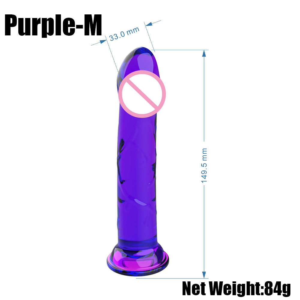 Simulated textured suction cup, penis, multi-colored jelly, dildo, adult sex products, manufacturers can send one piece at the source.