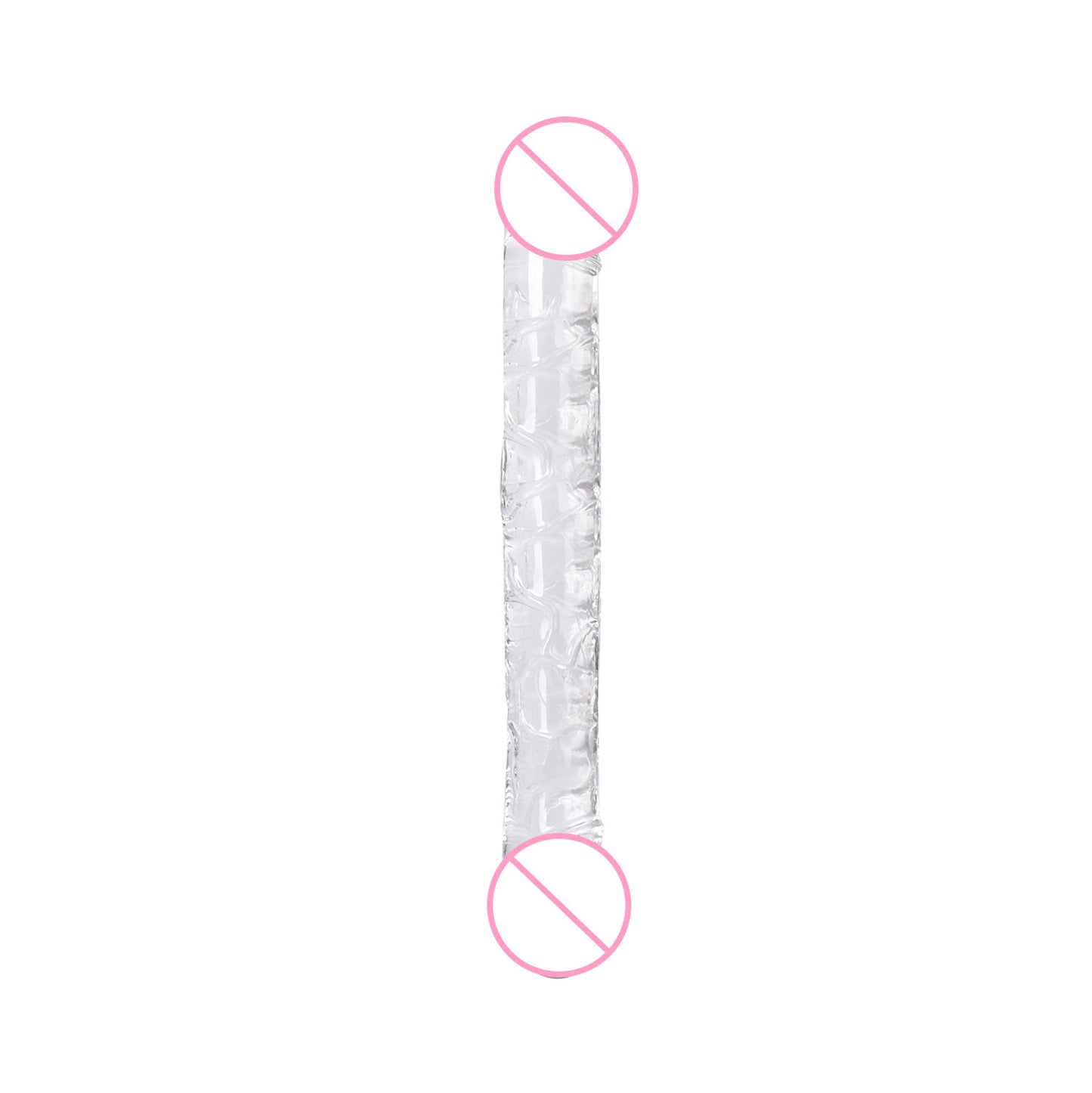 Cross-border double-headed penis simulation gay lesbian with extended transparent dildo color masturbator stick adult products