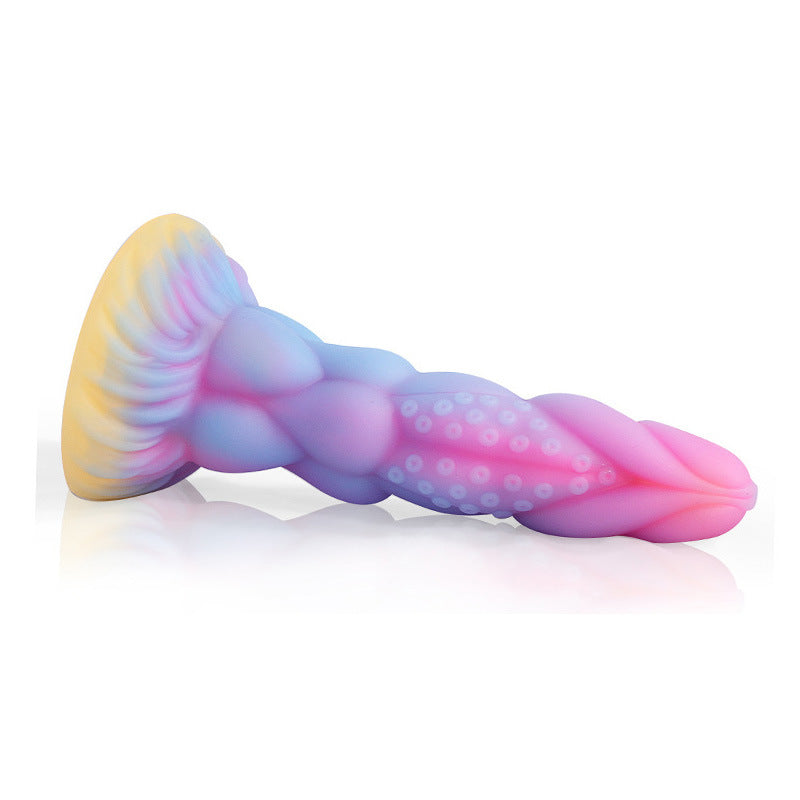 Color luminous liquid silicone simulation penis soft meat forced real and fake penis female masturbation appliance adult products