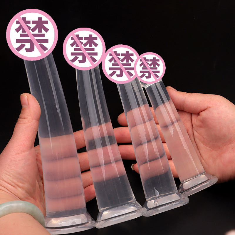 Anal strip transparent silicone crystal simulation large, medium and small female masturbation stick dildo penis sex products