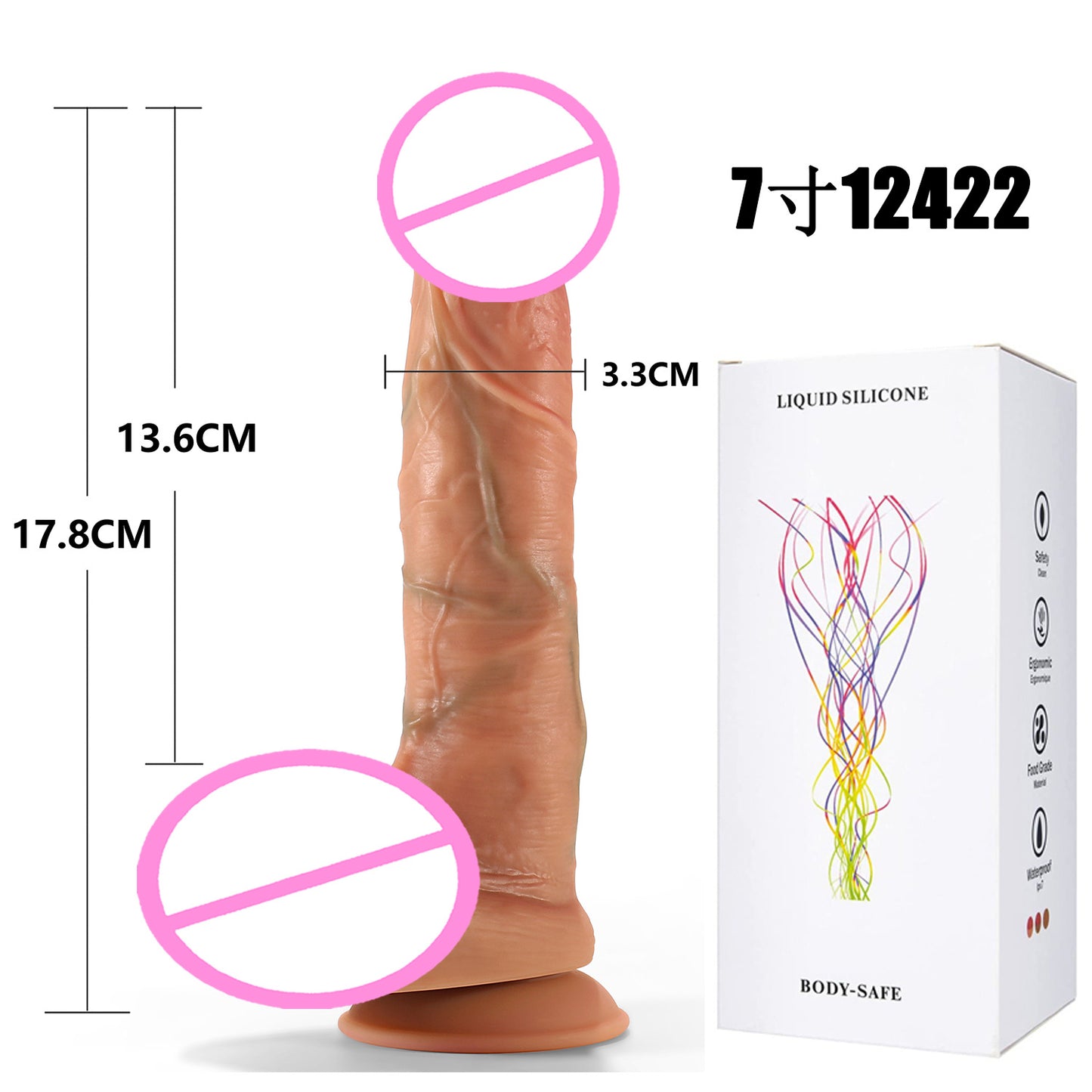 Female masturbation sex toy oversized silicone penis soft meat realistic fake penis adult sex toys fake jj wholesale