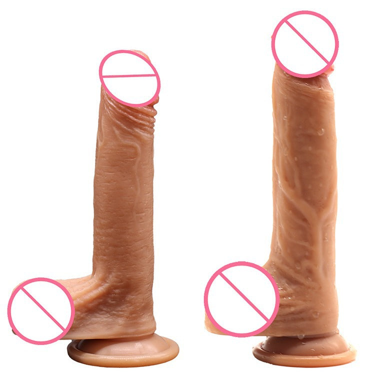 Fun Real Muscle Tyrant Masturbator Women's Liquid Silicone Super Soft Simulation Dildo Penis Female Sex Products