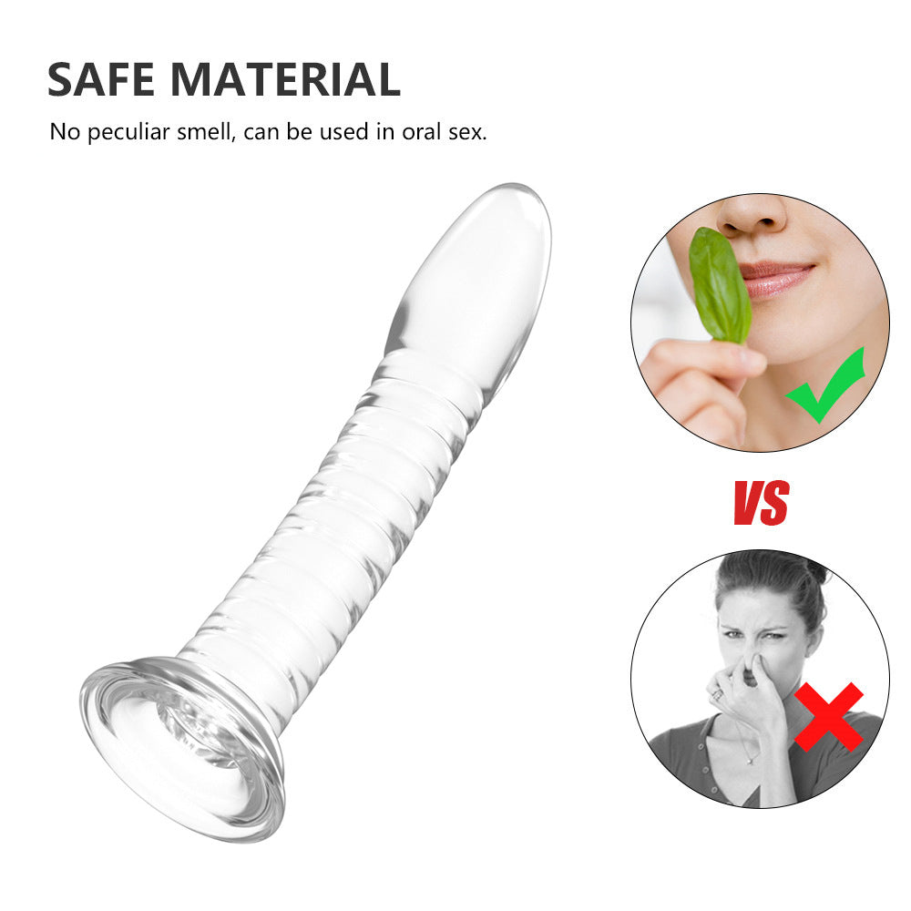 Orissi adult female products threaded simulation penis transparent jelly crystal dildo jj suction cup penis backyard