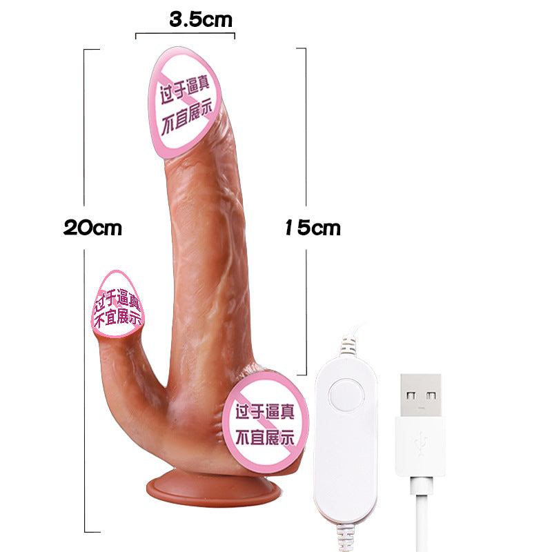 Wudi simulated dildo, heated and retractable dildo, female masturbation, massage vibrating stick, sex products, one piece is sent on behalf of others.