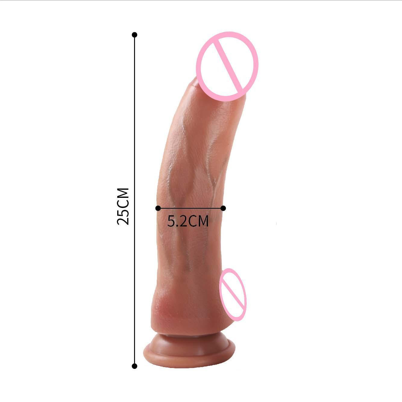 Cross-border double-layer liquid silicone female adult simulation large penis dildo sex products masturbation sex toys