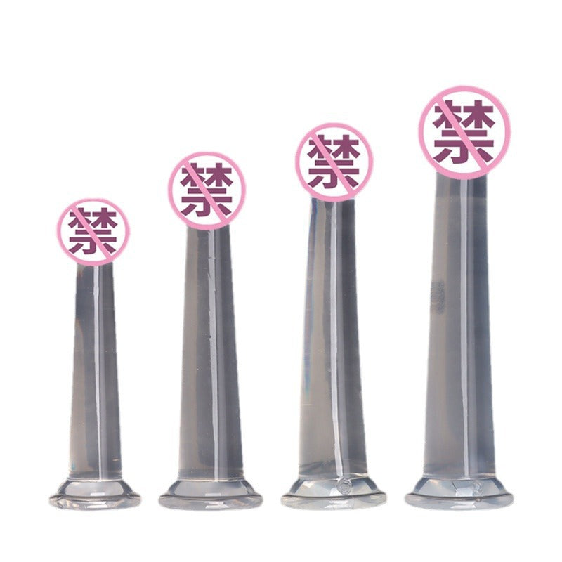 Anal strip transparent silicone crystal simulation large, medium and small female masturbation stick dildo penis sex products