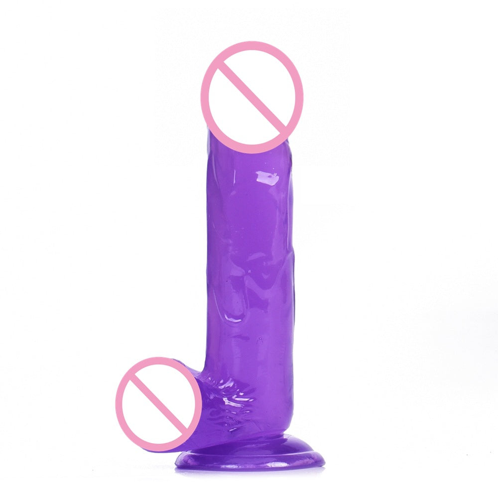 Female simulated penis crystal transparent dildo, adult female masturbator stick hot sale