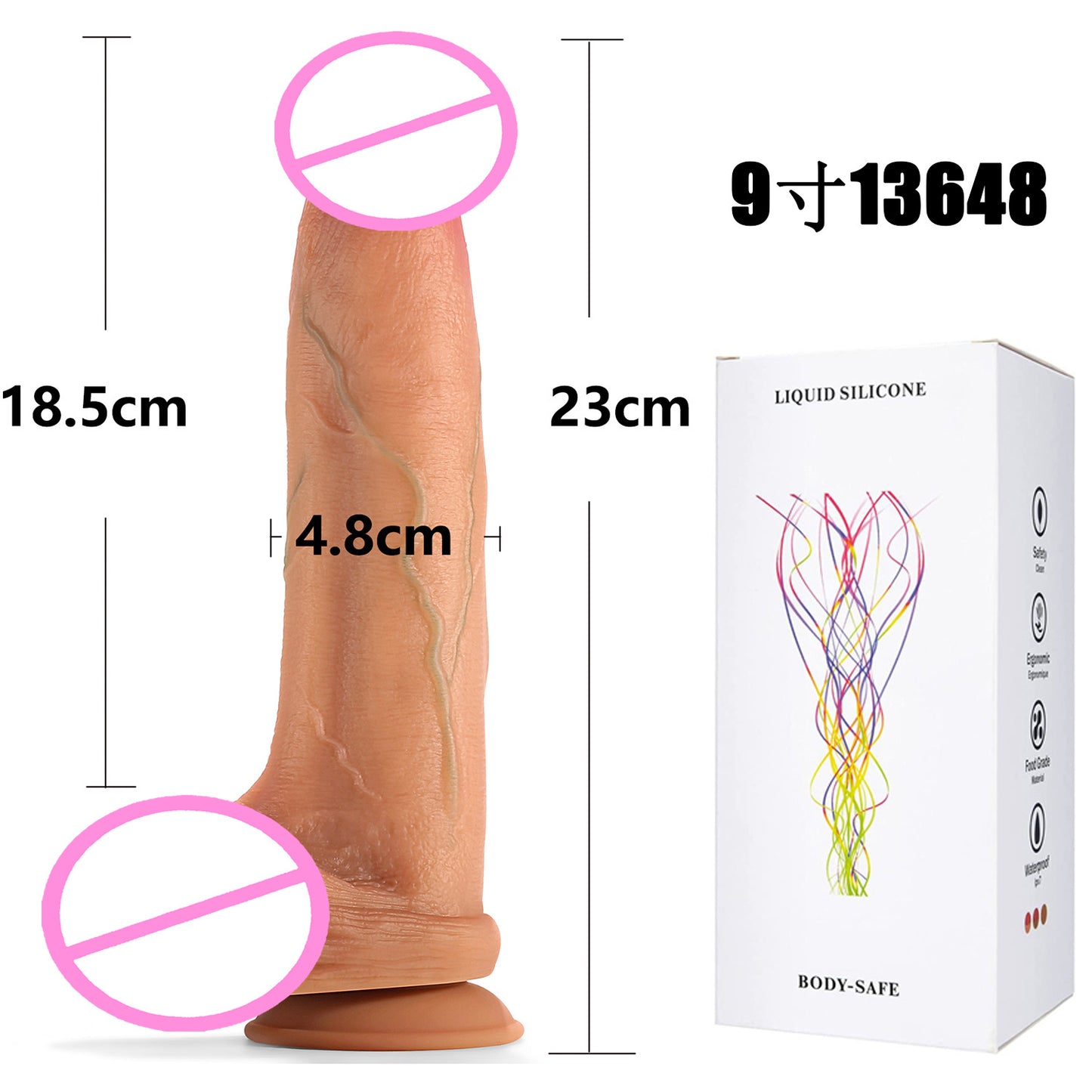 Female masturbation sex toy oversized silicone penis soft meat realistic fake penis adult sex toys fake jj wholesale