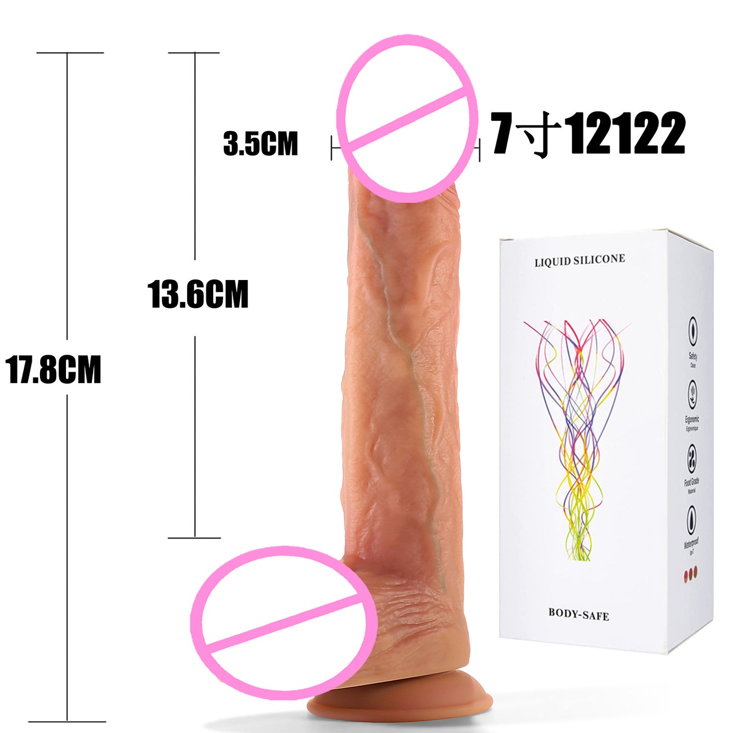 Female masturbation sex toy oversized silicone penis soft meat realistic fake penis adult sex toys fake jj wholesale