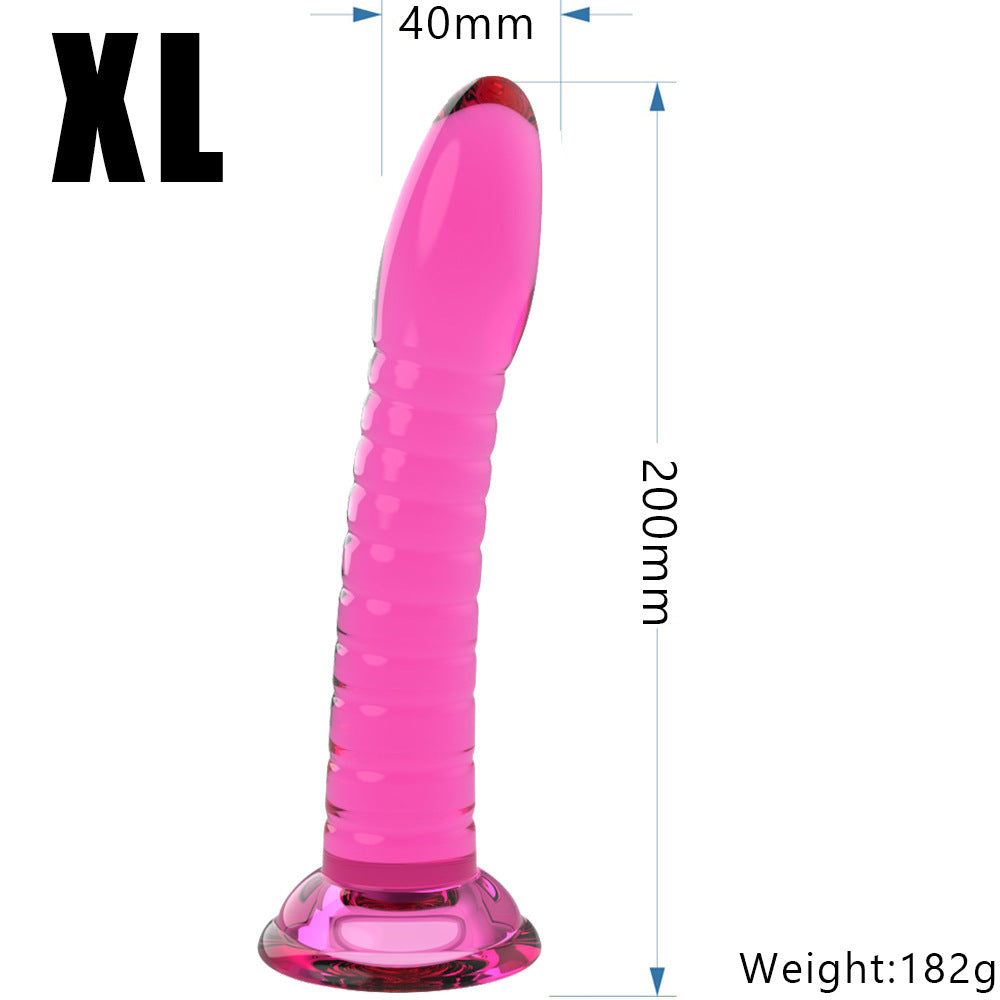 Orissi adult female products threaded simulation penis transparent jelly crystal dildo jj suction cup penis backyard