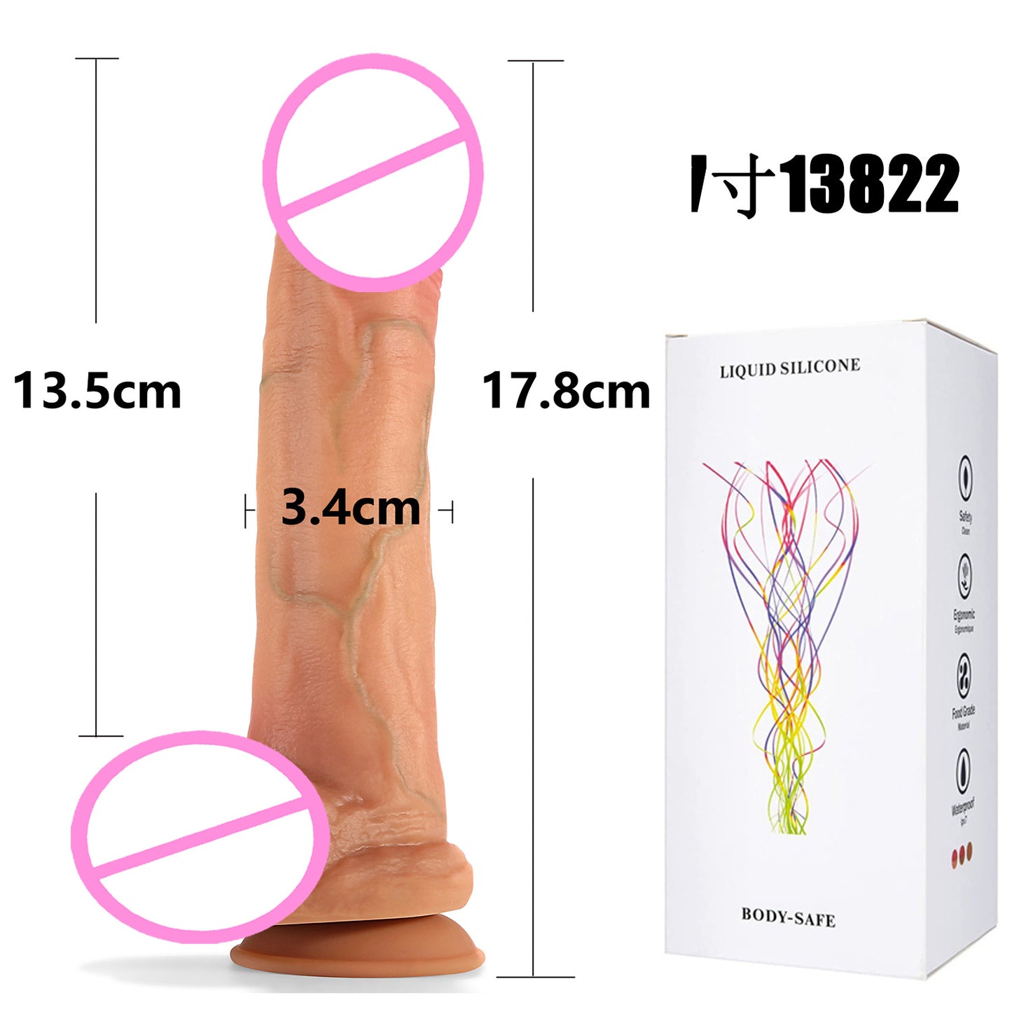Female masturbation sex toy oversized silicone penis soft meat realistic fake penis adult sex toys fake jj wholesale