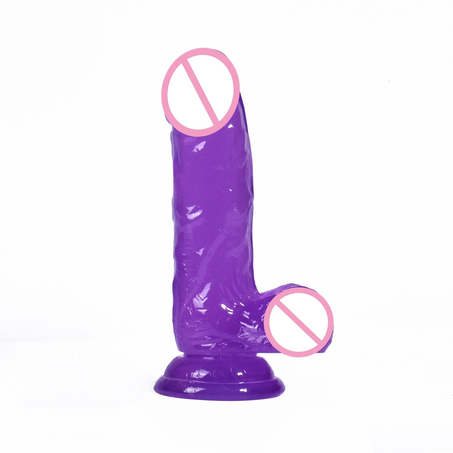 Female simulated penis crystal transparent dildo, adult female masturbator stick hot sale