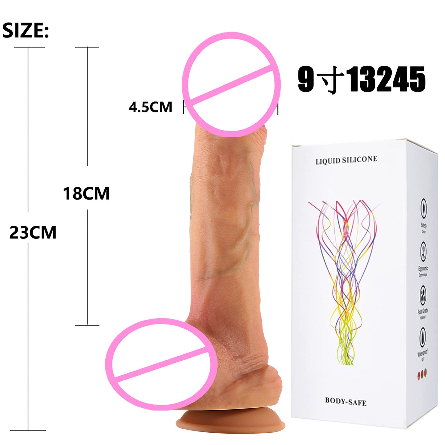 Female masturbation sex toy oversized silicone penis soft meat realistic fake penis adult sex toys fake jj wholesale