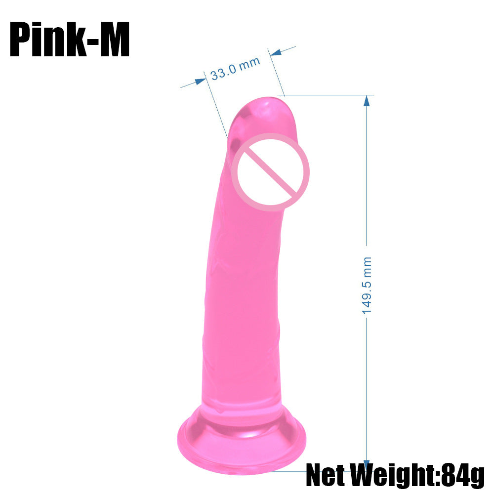 Simulated textured suction cup, penis, multi-colored jelly, dildo, adult sex products, manufacturers can send one piece at the source.