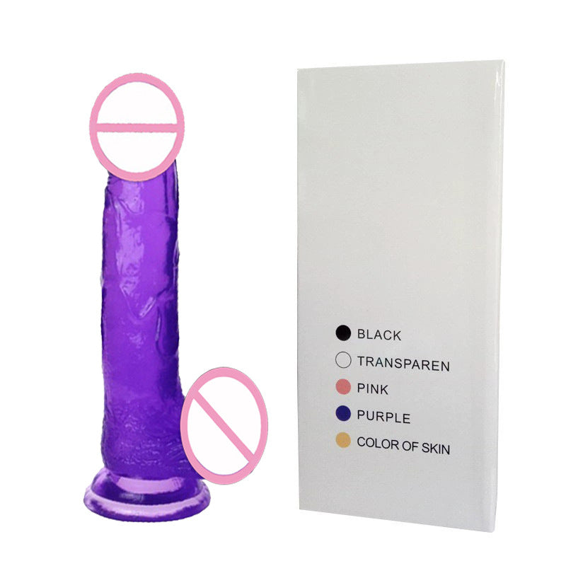 Crystal penis female simulation dildo sex fun masturbator soft manual suction cup sex products adult toys