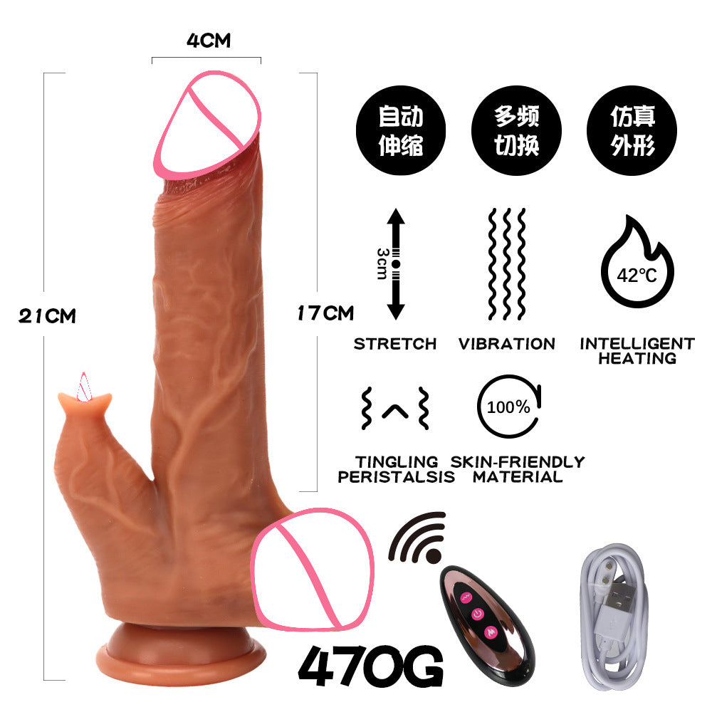 hot-selling silicone automatic thrusting telescopic simulation penis female dildo masturbator sex products