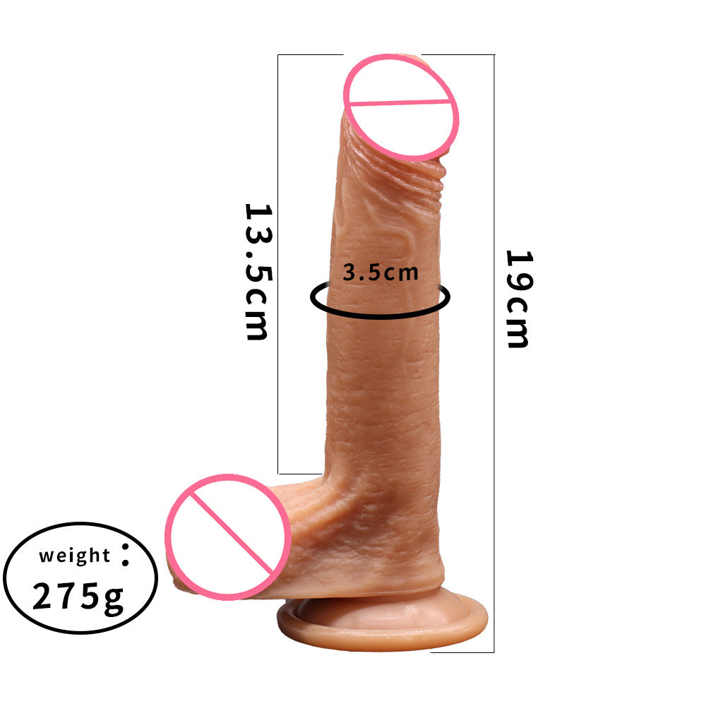 Fun Real Muscle Tyrant Masturbator Women's Liquid Silicone Super Soft Simulation Dildo Penis Female Sex Products