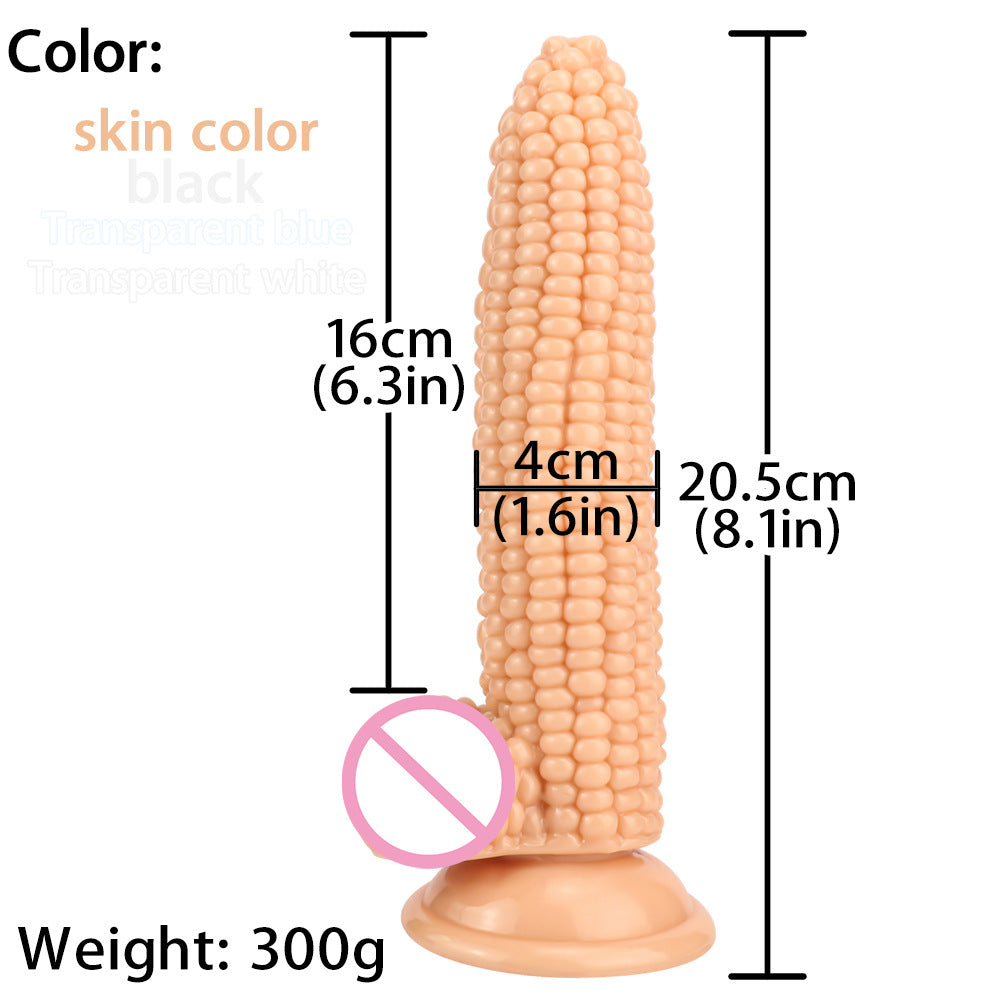Simulated corn penis fake chicken fake penis particles g point stimulation female masturbator backyard anal plug sex toys