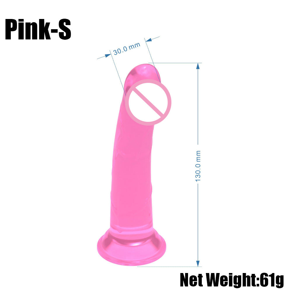 Simulated textured suction cup, penis, multi-colored jelly, dildo, adult sex products, manufacturers can send one piece at the source.