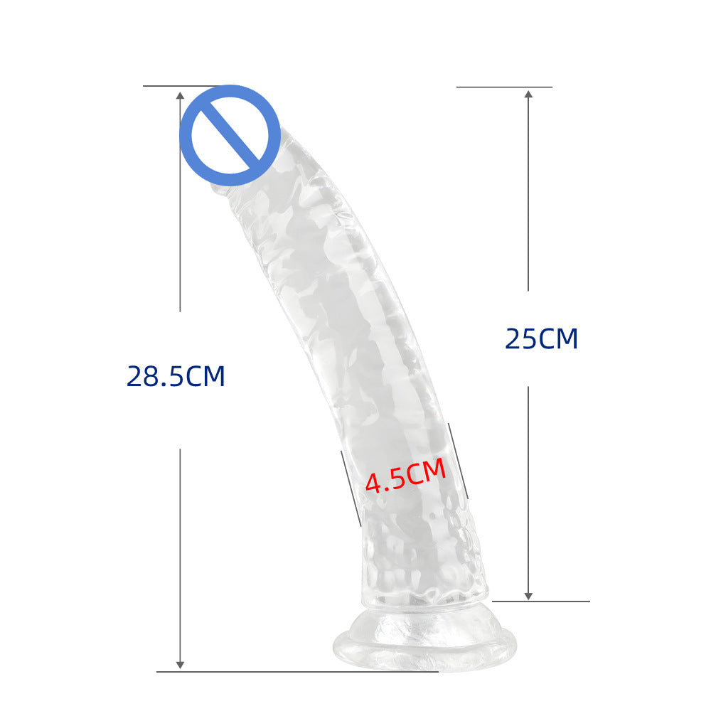 SNAILAGE classic simulated penis, eggless dildo, high-quality TPE material, crystal transparent white women