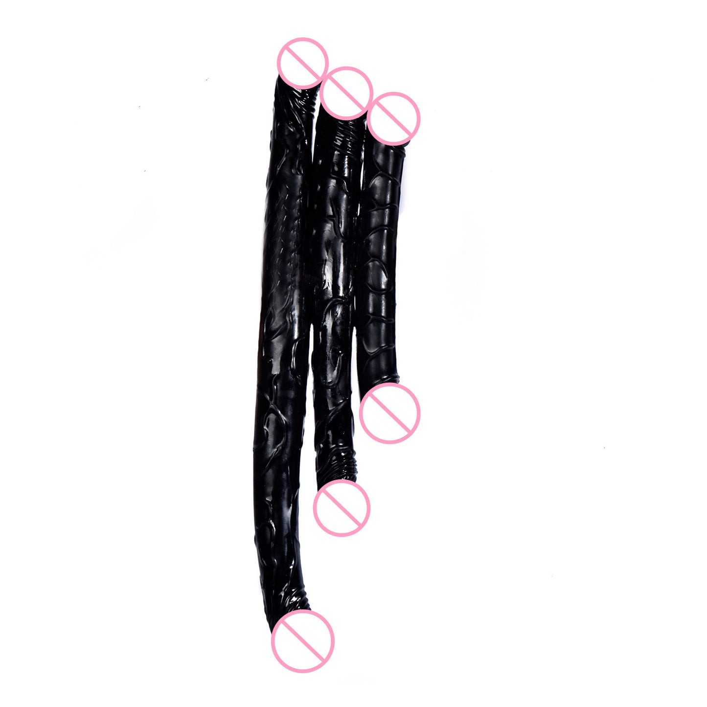 Cross-border double-headed penis simulation gay lesbian with extended transparent dildo color masturbator stick adult products
