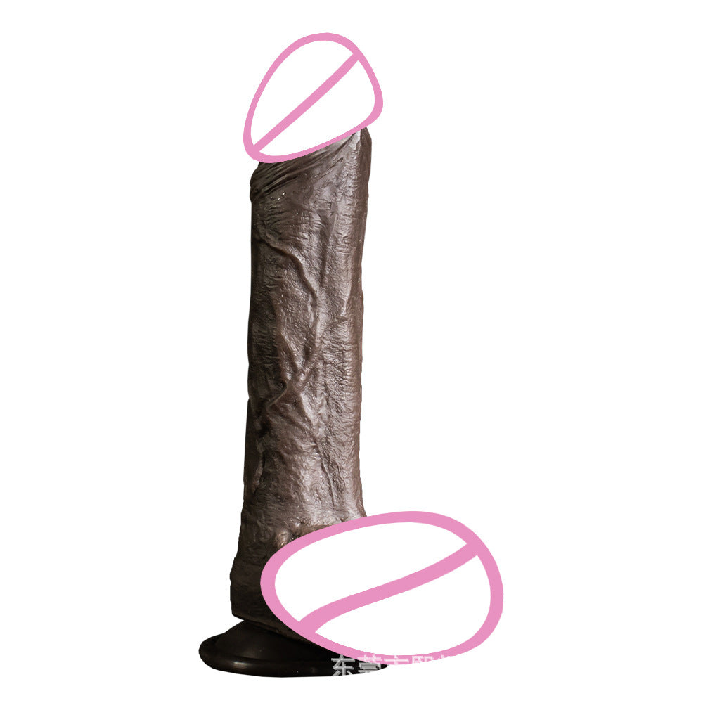 Cross-border Female Masturbation Appliance Brown Simulation Dildo Silicone Shooting Dildo Sex Products