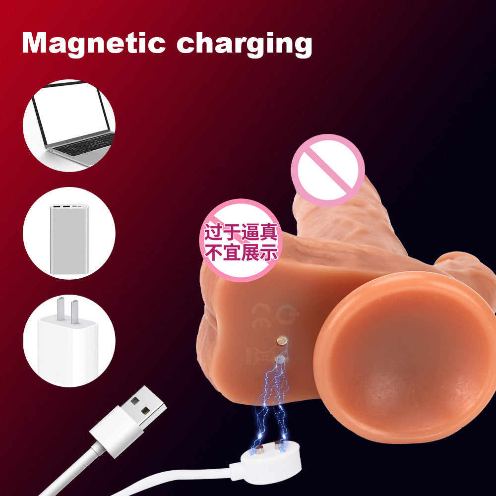 Silicone female masturbator wireless rocking telescopic tongue licking vibration simulated dildo adult sex products gun