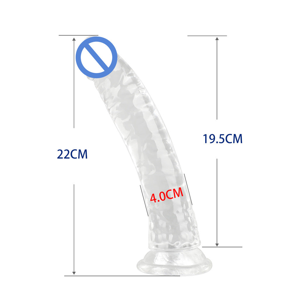 SNAILAGE classic simulated penis, eggless dildo, high-quality TPE material, crystal transparent white women