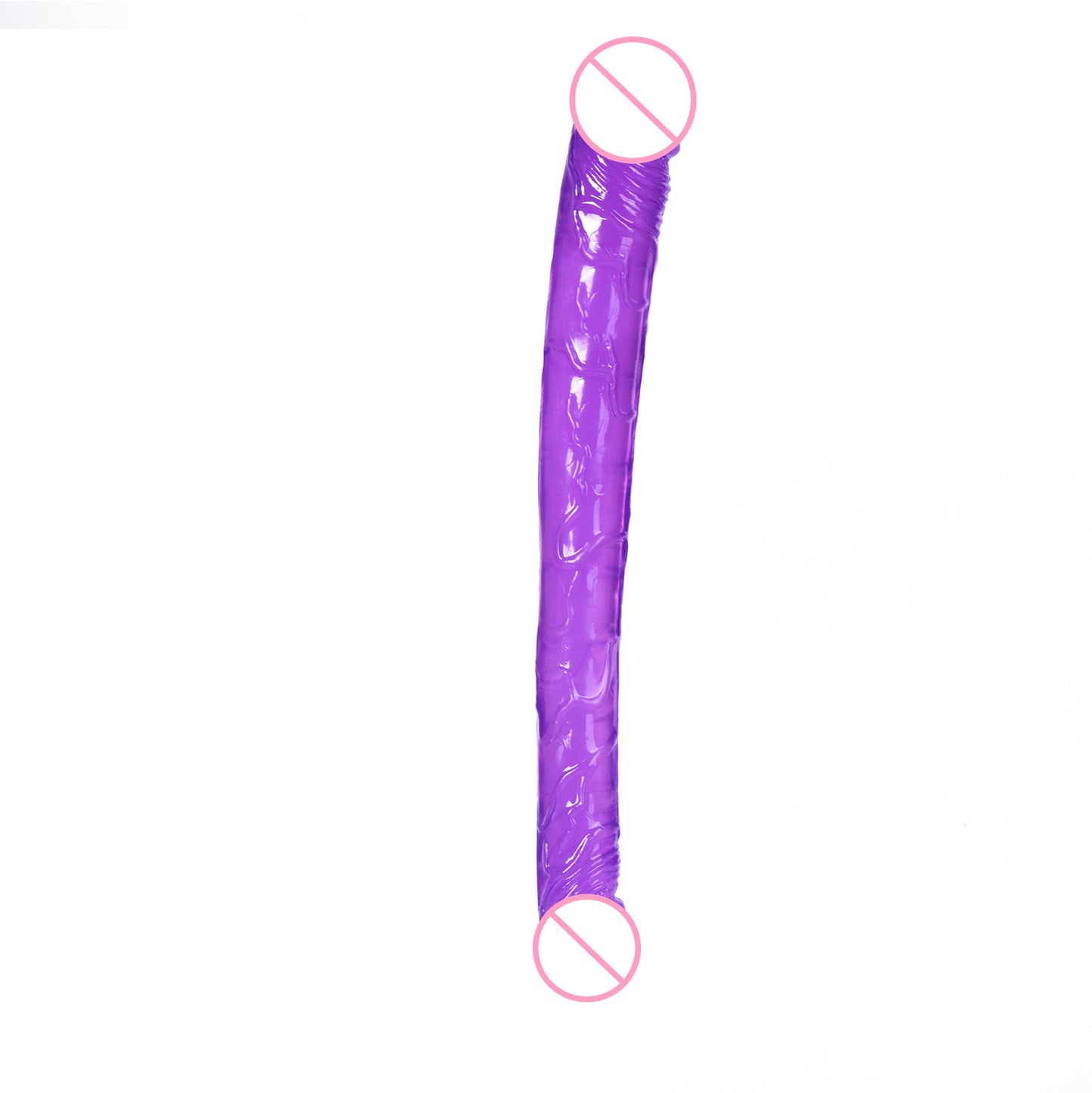 Cross-border double-headed penis simulation gay lesbian with extended transparent dildo color masturbator stick adult products
