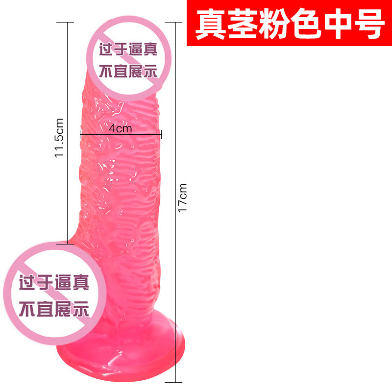 Long love adult toys sex toys dildo crystal transparent penis female soft meat realistic sex masturbator