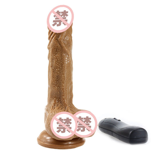 Cross-border Roman simulated penis, female masturbation utensils, adult products, electric remote control rocking vibration dildo