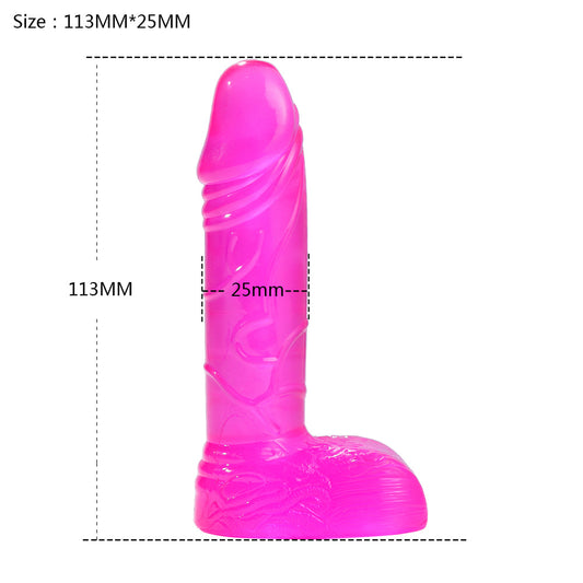 Mini penis, small steel cannon penis, simulated dildo, crystal TPE material sex products, factory