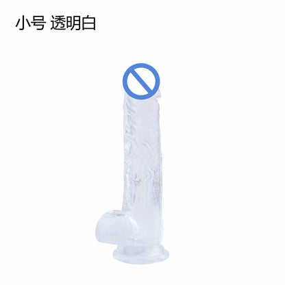 With suction cup female masturbation simulation penis oversized super thick dildo JJ crystal transparent color adult products factory