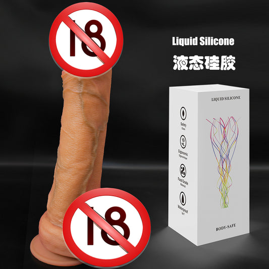 Amazon foreign trade super soft liquid silicone simulation penis female masturbator wearing adult products fake penis factory