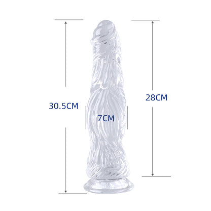 TPE high-transparency crystal simulation penis crocodile dick series female masturbator manual massage stick, sex fake penis