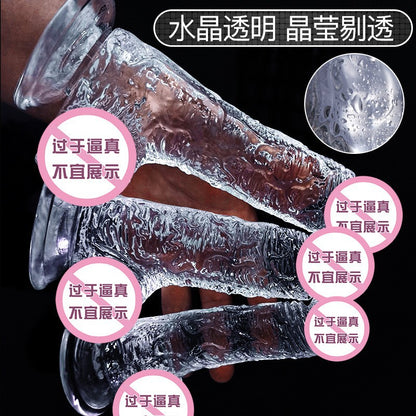 Crystal transparent simulated penis female masturbation dildo seven models adult sex female products soft glue