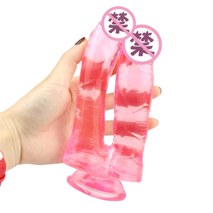 Banxia female double-headed simulated penis couple same-sex vaginal and anal double-channel masturbator, false penis, adult sex tool