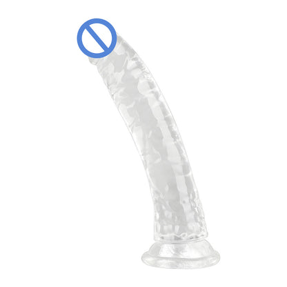 SNAILAGE classic simulated penis, eggless dildo, high-quality TPE material, crystal transparent white women