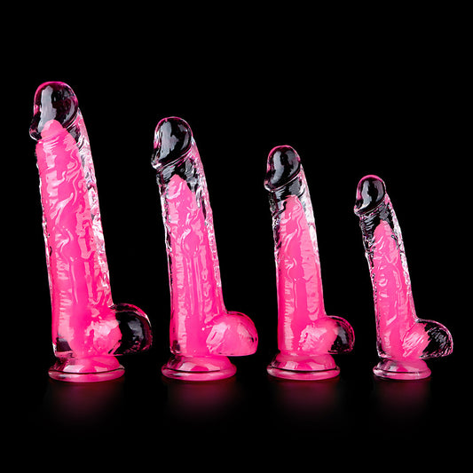 New double-layer two-color phantom simulation penis series fluorescent green phosphor female dildo Amazon hot-selling