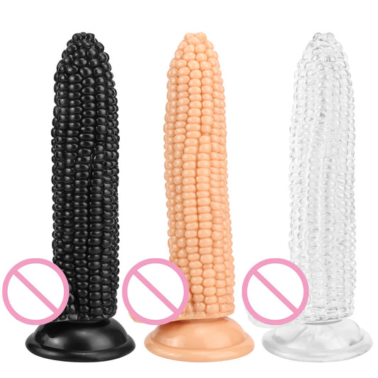 Simulated corn penis fake chicken fake penis particles g point stimulation female masturbator backyard anal plug sex toys