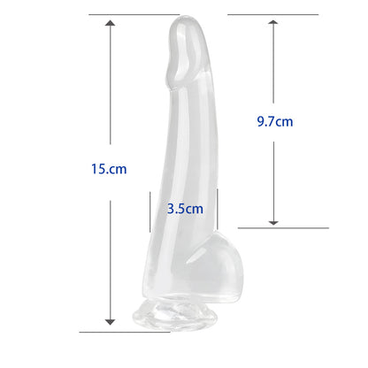 SNAILAGE New Transparent Crystal Leucorrhea Egg Simulation Penis Female Dildo, Sex Products Backyard Anal Plug