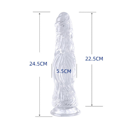 TPE high-transparency crystal simulation penis crocodile dick series female masturbator manual massage stick, sex fake penis