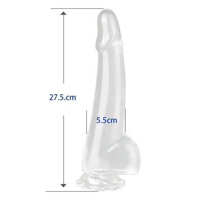 SNAILAGE New Transparent Crystal Leucorrhea Egg Simulation Penis Female Dildo, Sex Products Backyard Anal Plug