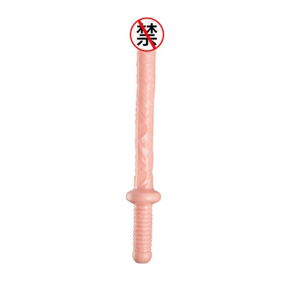 Adult sex products factory women's fun simulation solid dildo manual model sword penis D002 wholesale
