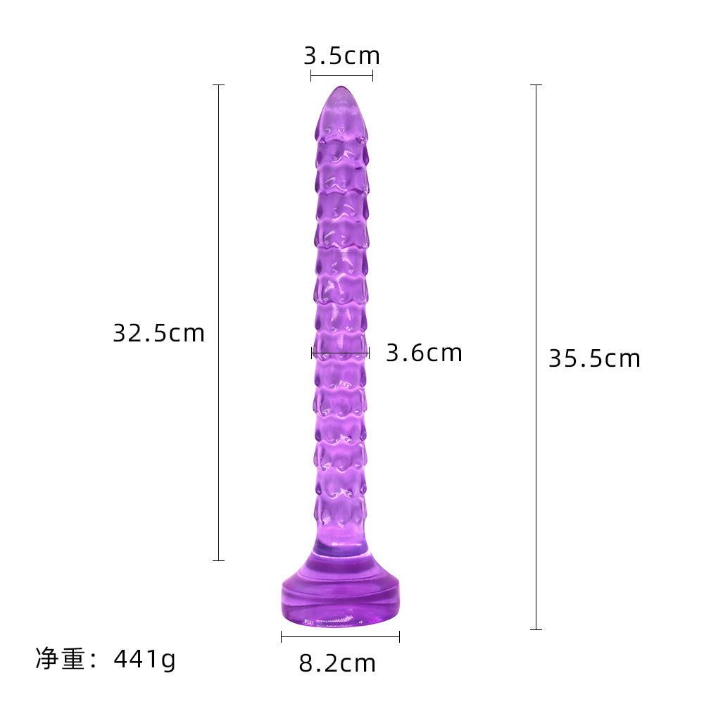 Diao's simulation crystal transparent penis soft meat manual female masturbation stick false penis backyard anal plug sex toys