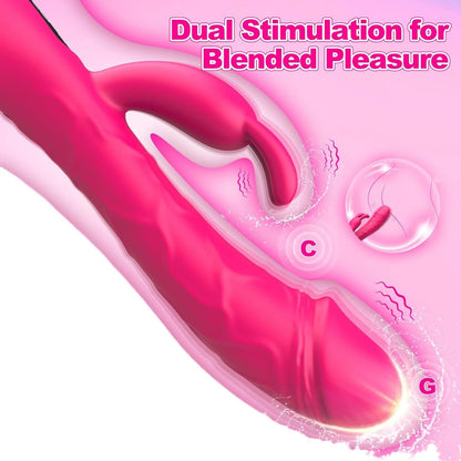 New rabbit simulation fake penis digital display double vibrator couple flirting jumping egg massage stick sex toys