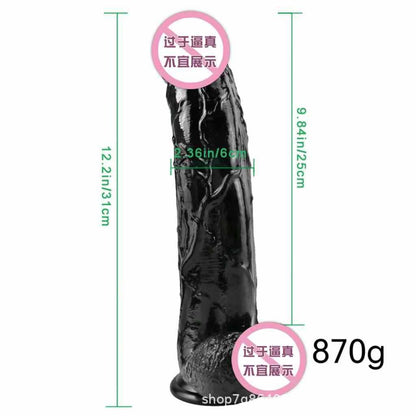 Black oversized thick and long Amazon artificial penis dildo big penis anal plug female masturbator adult products
