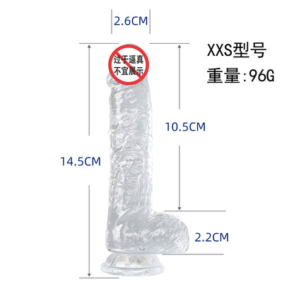 Crystal transparent simulated penis female masturbation dildo seven models adult sex female products soft glue