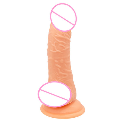 Small penis curved upturned transparent crystal dildo G-spot female dildo PVC simulation penis Dildo