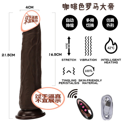 hot-selling Roman Emperor automatic thrusting telescopic simulation silicone penis female dildo sex products factory
